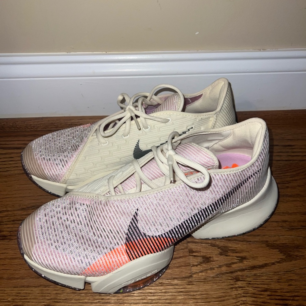 Nike Cream and purple Air Zoom Sneakers